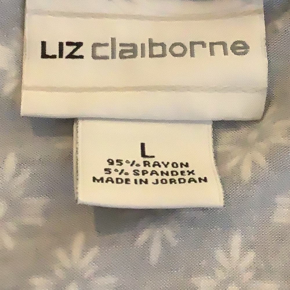 NWT Liz Claiborne navy blue foulard maxi skirt, size large. See all pictures. - Picture 6 of 6